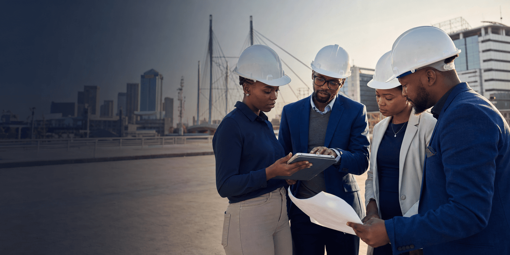 South African business professionals collaborating on a tender